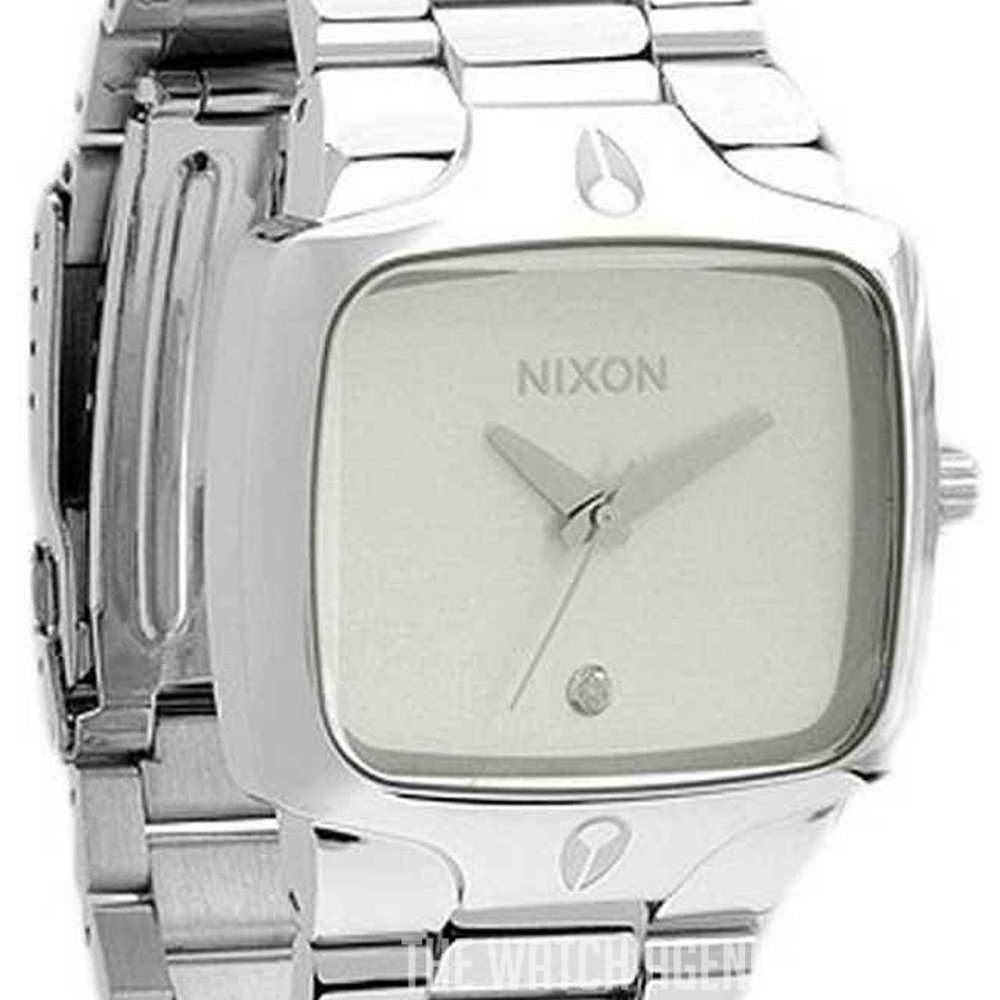 NIXON THE PLAYER Silver White Dial Analog Quartz Stainless Steel Unisex Watch